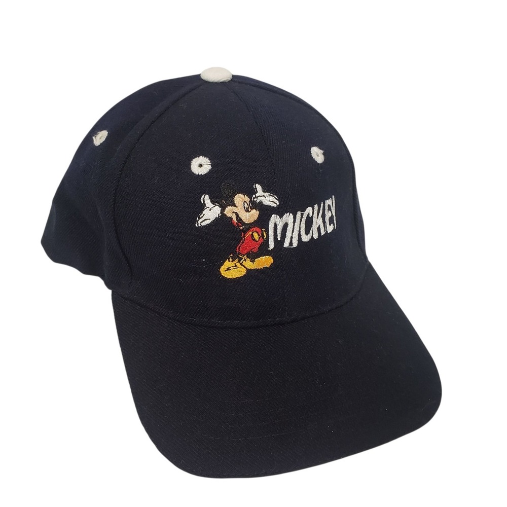 Vintage Mickey Mouse Embroidered Baseball Hat Cap - Black, One‎ Size